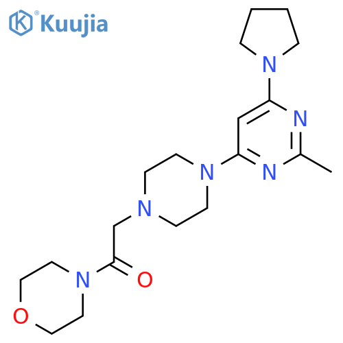 2-{4-[2-Methyl-6-(pyrrolidin-1-yl)pyrimidin-4-yl]piperazin-1-yl}-1-(morpholin-4-yl)ethan-1-one structure