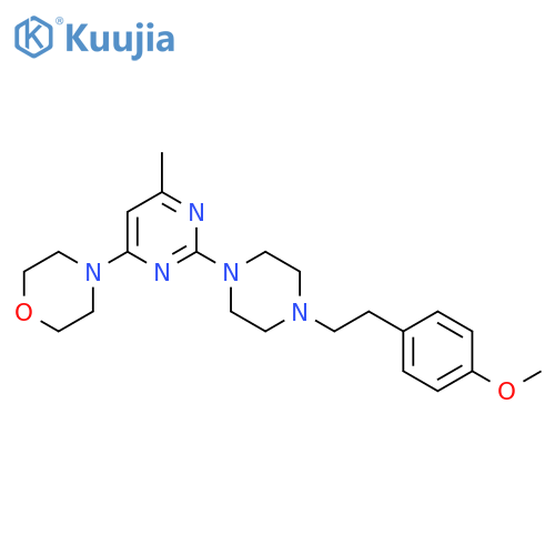 4-(2-{4-[2-(4-Methoxyphenyl)ethyl]piperazin-1-yl}-6-methylpyrimidin-4-yl)morpholine structure