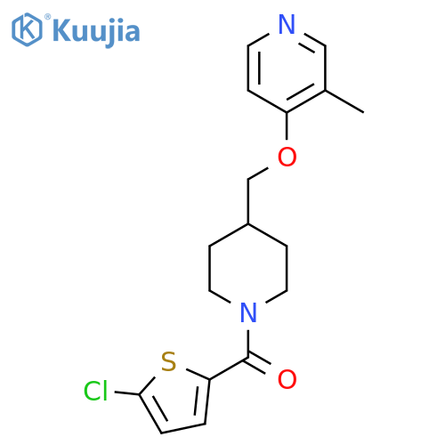 4-{[1-(5-Chlorothiophene-2-carbonyl)piperidin-4-yl]methoxy}-3-methylpyridine structure