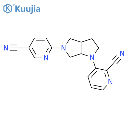 3-[5-(5-Cyanopyridin-2-yl)-octahydropyrrolo[3,4-b]pyrrol-1-yl]pyridine-2-carbonitrile structure