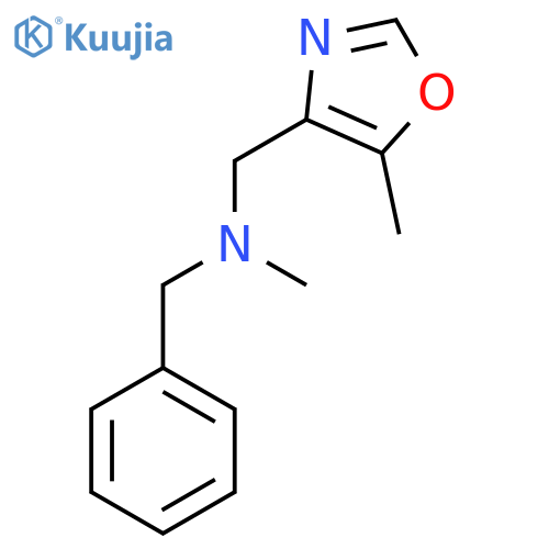 Benzyl(methyl)[(5-methyl-1,3-oxazol-4-yl)methyl]amine structure