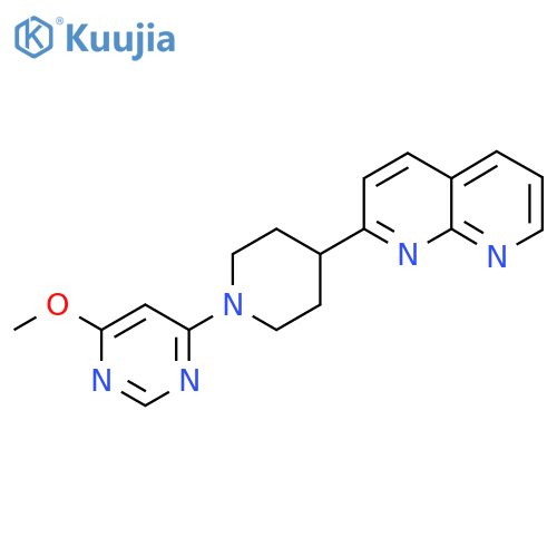 2-[1-(6-Methoxypyrimidin-4-yl)piperidin-4-yl]-1,8-naphthyridine structure