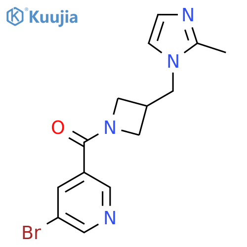 3-bromo-5-{3-[(2-methyl-1H-imidazol-1-yl)methyl]azetidine-1-carbonyl}pyridine structure