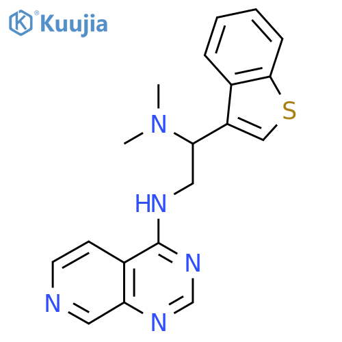 N-[2-(1-benzothiophen-3-yl)-2-(dimethylamino)ethyl]pyrido[3,4-d]pyrimidin-4-amine structure