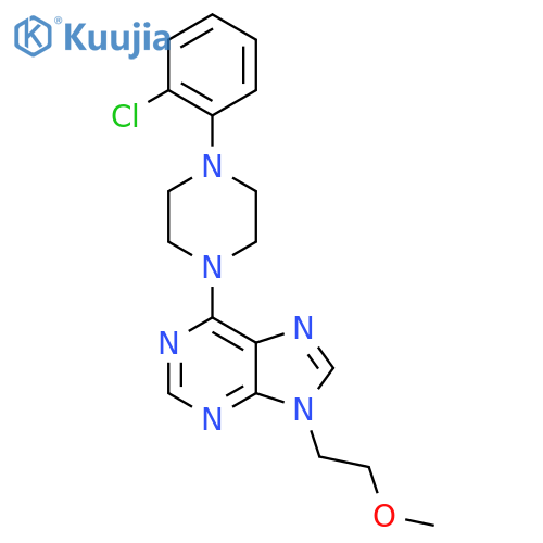 6-[4-(2-chlorophenyl)piperazin-1-yl]-9-(2-methoxyethyl)-9H-purine structure