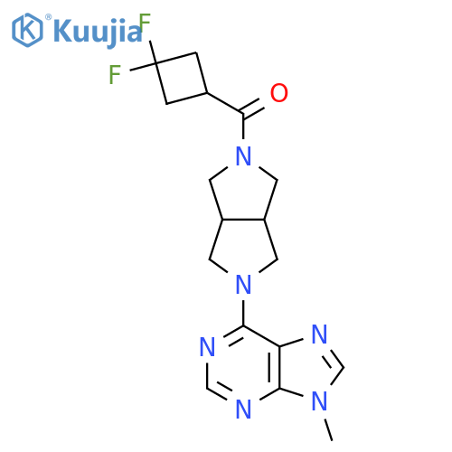 6-[5-(3,3-difluorocyclobutanecarbonyl)-octahydropyrrolo[3,4-c]pyrrol-2-yl]-9-methyl-9H-purine structure