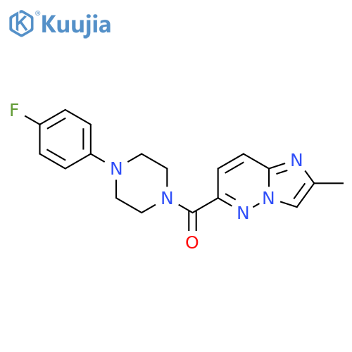 1-(4-fluorophenyl)-4-{2-methylimidazo[1,2-b]pyridazine-6-carbonyl}piperazine structure
