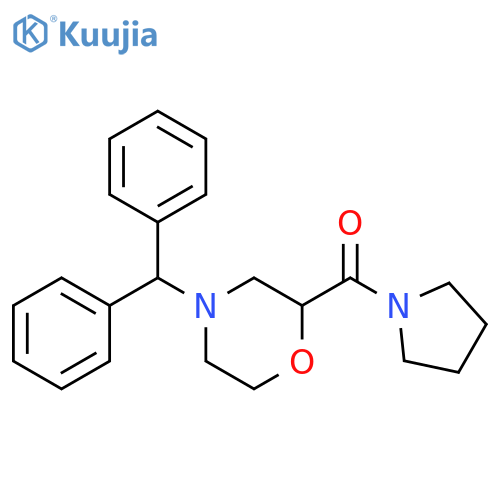 4-(diphenylmethyl)-2-(pyrrolidine-1-carbonyl)morpholine structure
