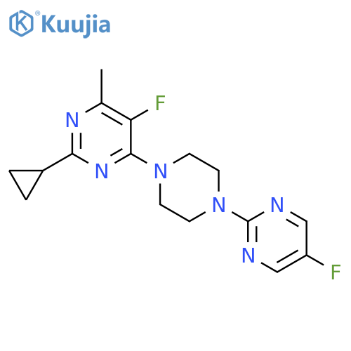 2-cyclopropyl-5-fluoro-4-[4-(5-fluoropyrimidin-2-yl)piperazin-1-yl]-6-methylpyrimidine structure