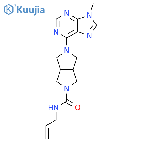 5-(9-methyl-9H-purin-6-yl)-N-(prop-2-en-1-yl)-octahydropyrrolo3,4-cpyrrole-2-carboxamide structure