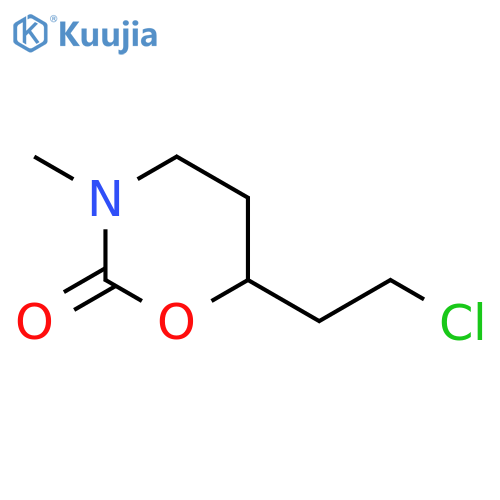 6-(2-chloroethyl)-3-methyl-1,3-oxazinan-2-one structure