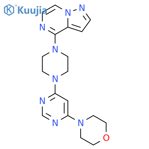 4-[6-(4-{pyrazolo[1,5-a]pyrazin-4-yl}piperazin-1-yl)pyrimidin-4-yl]morpholine structure