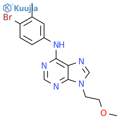 N-(4-bromo-3-methylphenyl)-9-(2-methoxyethyl)-9H-purin-6-amine structure