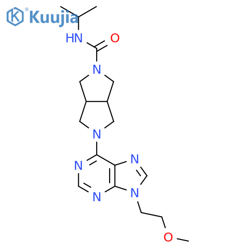 5-[9-(2-methoxyethyl)-9H-purin-6-yl]-N-(propan-2-yl)-octahydropyrrolo[3,4-c]pyrrole-2-carboxamide structure
