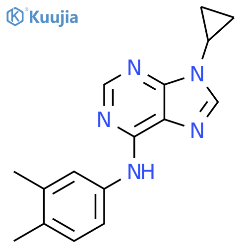 9-Cyclopropyl-N-(3,4-dimethylphenyl)-9H-purin-6-amine structure