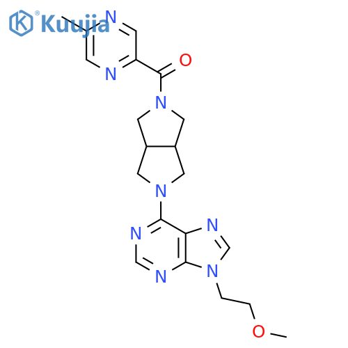 9-(2-methoxyethyl)-6-[5-(5-methylpyrazine-2-carbonyl)-octahydropyrrolo[3,4-c]pyrrol-2-yl]-9H-purine structure