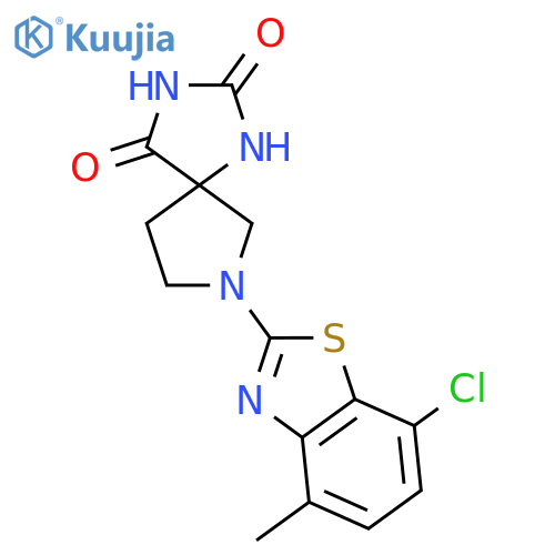 7-(7-Chloro-4-methyl-1,3-benzothiazol-2-yl)-1,3,7-triazaspiro[4.4]nonane-2,4-dione structure
