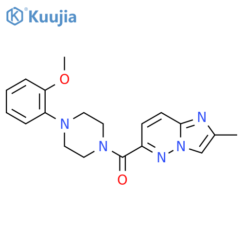 1-(2-Methoxyphenyl)-4-{2-methylimidazo[1,2-b]pyridazine-6-carbonyl}piperazine structure