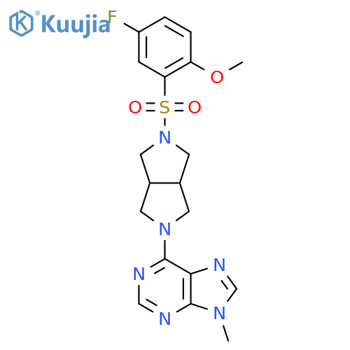 6-[5-(5-fluoro-2-methoxybenzenesulfonyl)-octahydropyrrolo[3,4-c]pyrrol-2-yl]-9-methyl-9H-purine structure