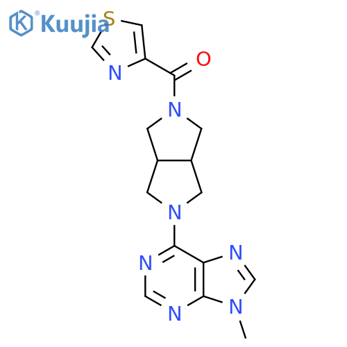 9-methyl-6-[5-(1,3-thiazole-4-carbonyl)-octahydropyrrolo[3,4-c]pyrrol-2-yl]-9H-purine structure