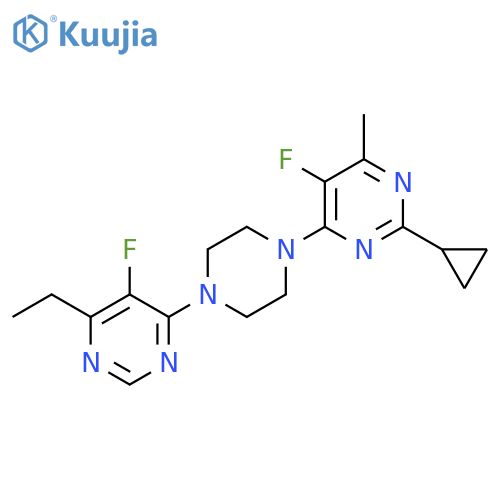 2-Cyclopropyl-4-[4-(6-ethyl-5-fluoropyrimidin-4-yl)piperazin-1-yl]-5-fluoro-6-methylpyrimidine structure