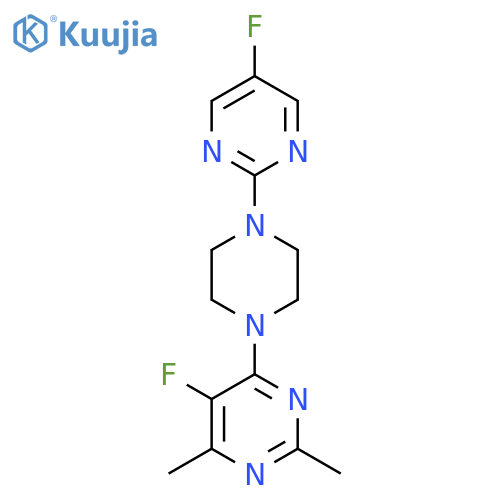 5-Fluoro-4-[4-(5-fluoropyrimidin-2-yl)piperazin-1-yl]-2,6-dimethylpyrimidine structure