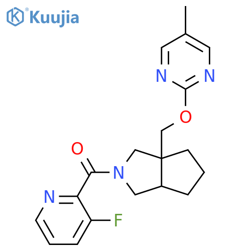 2-{[2-(3-fluoropyridine-2-carbonyl)-octahydrocyclopenta[c]pyrrol-3a-yl]methoxy}-5-methylpyrimidine structure
