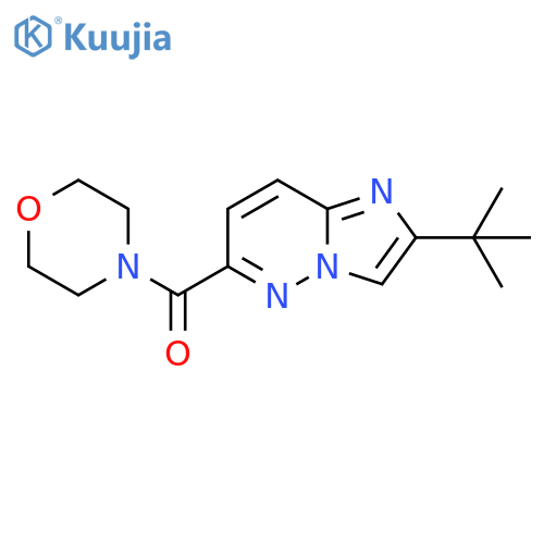 4-{2-tert-butylimidazo[1,2-b]pyridazine-6-carbonyl}morpholine structure