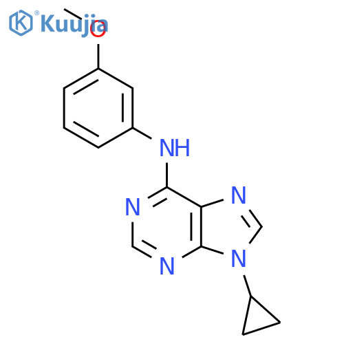 9-cyclopropyl-N-(3-methoxyphenyl)-9H-purin-6-amine structure
