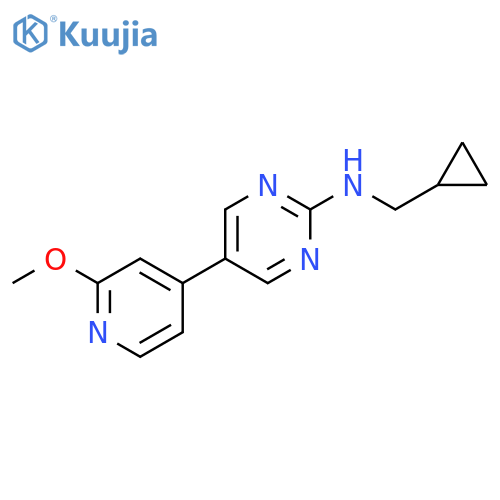 N-(cyclopropylmethyl)-5-(2-methoxypyridin-4-yl)pyrimidin-2-amine structure