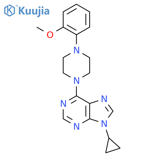 9-cyclopropyl-6-[4-(2-methoxyphenyl)piperazin-1-yl]-9H-purine structure