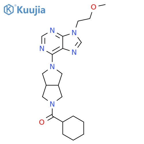 6-{5-cyclohexanecarbonyl-octahydropyrrolo[3,4-c]pyrrol-2-yl}-9-(2-methoxyethyl)-9H-purine structure