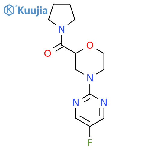 4-(5-Fluoropyrimidin-2-yl)-2-(pyrrolidine-1-carbonyl)morpholine structure