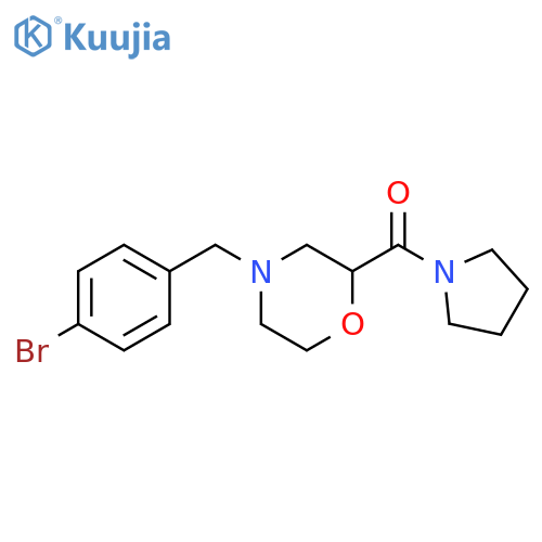 4-[(4-bromophenyl)methyl]-2-(pyrrolidine-1-carbonyl)morpholine structure