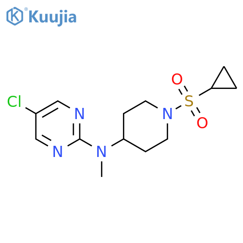 5-chloro-N-[1-(cyclopropanesulfonyl)piperidin-4-yl]-N-methylpyrimidin-2-amine structure