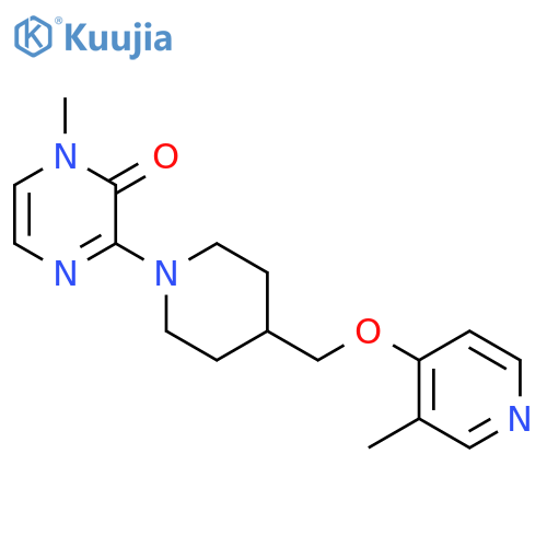 1-methyl-3-(4-{[(3-methylpyridin-4-yl)oxy]methyl}piperidin-1-yl)-1,2-dihydropyrazin-2-one structure