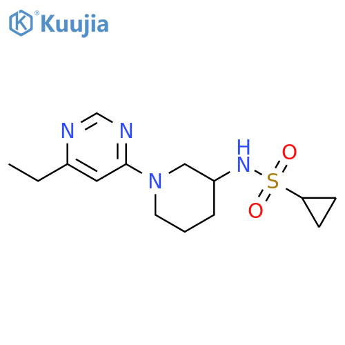 N-[1-(6-ethylpyrimidin-4-yl)piperidin-3-yl]cyclopropanesulfonamide structure