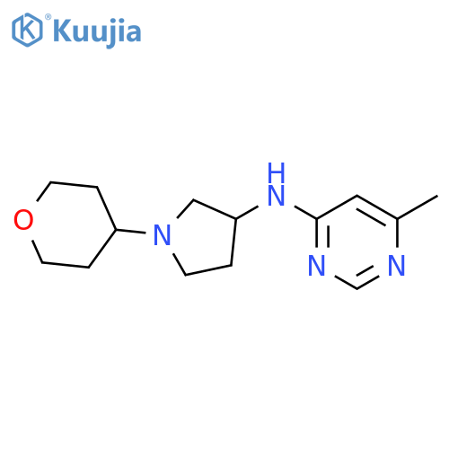 6-methyl-N-[1-(oxan-4-yl)pyrrolidin-3-yl]pyrimidin-4-amine structure