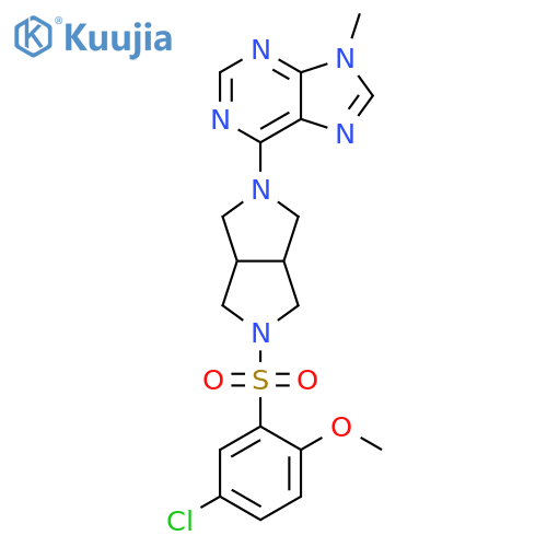 6-[5-(5-chloro-2-methoxybenzenesulfonyl)-octahydropyrrolo[3,4-c]pyrrol-2-yl]-9-methyl-9H-purine structure