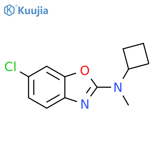 6-chloro-N-cyclobutyl-N-methyl-1,3-benzoxazol-2-amine structure