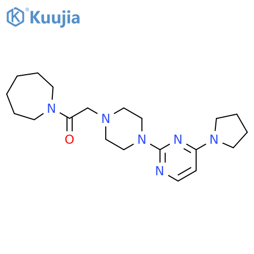 1-(azepan-1-yl)-2-{4-[4-(pyrrolidin-1-yl)pyrimidin-2-yl]piperazin-1-yl}ethan-1-one structure