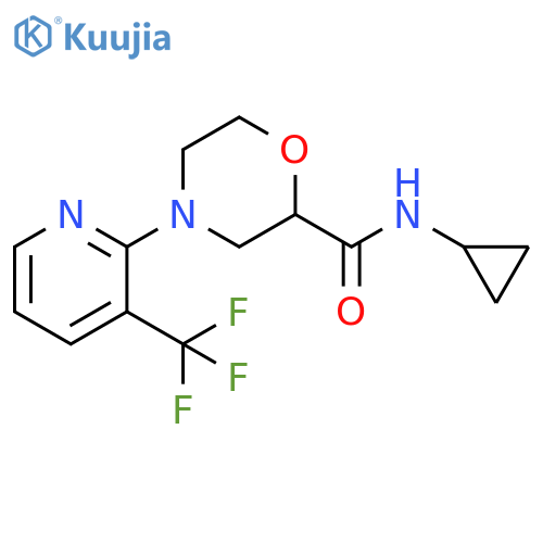 N-cyclopropyl-4-[3-(trifluoromethyl)pyridin-2-yl]morpholine-2-carboxamide structure