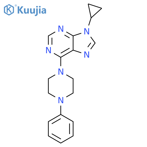 9-cyclopropyl-6-(4-phenylpiperazin-1-yl)-9H-purine structure