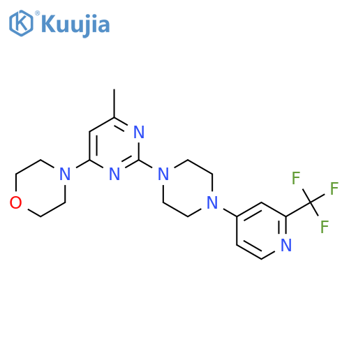 4-(6-Methyl-2-{4-[2-(trifluoromethyl)pyridin-4-yl]piperazin-1-yl}pyrimidin-4-yl)morpholine structure