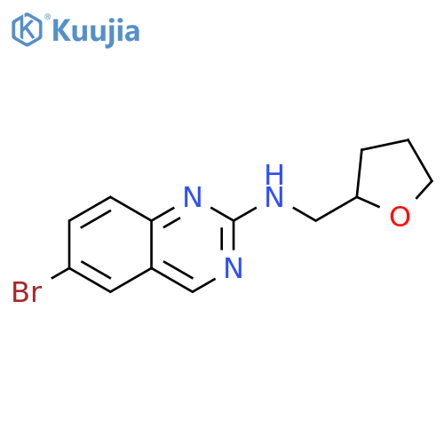 6-bromo-N-[(oxolan-2-yl)methyl]quinazolin-2-amine structure