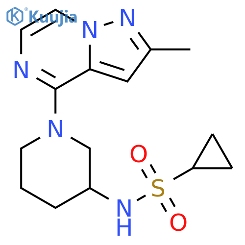 N-(1-{2-methylpyrazolo[1,5-a]pyrazin-4-yl}piperidin-3-yl)cyclopropanesulfonamide structure