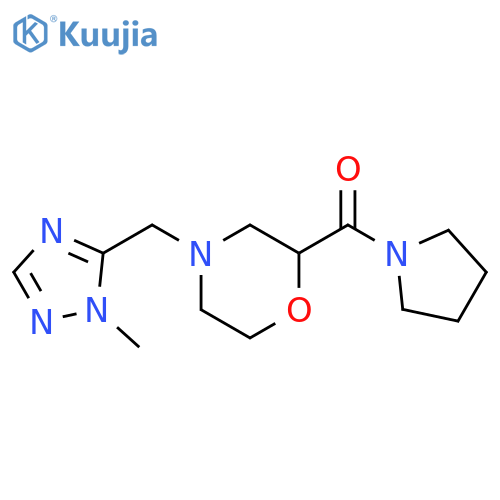 4-[(1-methyl-1H-1,2,4-triazol-5-yl)methyl]-2-(pyrrolidine-1-carbonyl)morpholine structure