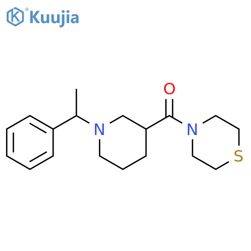 4-[1-(1-phenylethyl)piperidine-3-carbonyl]thiomorpholine structure
