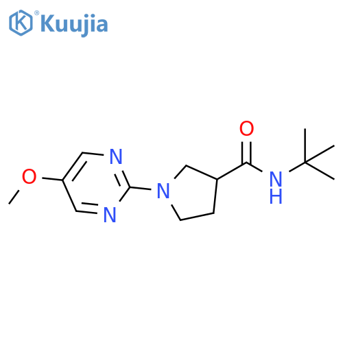N-tert-butyl-1-(5-methoxypyrimidin-2-yl)pyrrolidine-3-carboxamide structure