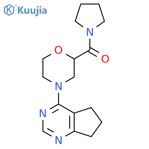 4-{5H,6H,7H-cyclopenta[d]pyrimidin-4-yl}-2-(pyrrolidine-1-carbonyl)morpholine structure
